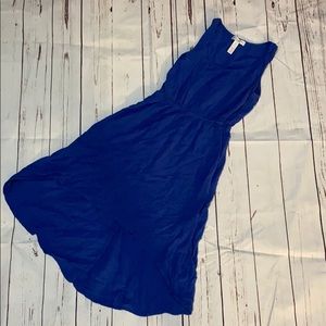 Blue high low dress